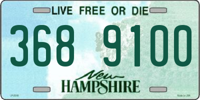 NH license plate 3689100
