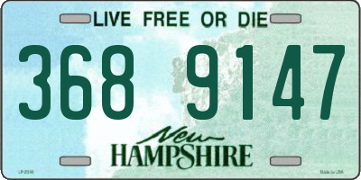 NH license plate 3689147