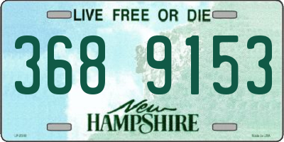 NH license plate 3689153