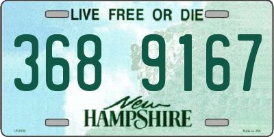 NH license plate 3689167