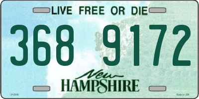 NH license plate 3689172