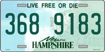 NH license plate 3689183
