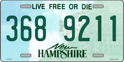 NH license plate 3689211