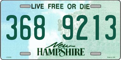 NH license plate 3689213
