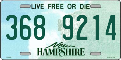 NH license plate 3689214
