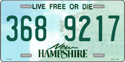 NH license plate 3689217
