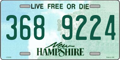 NH license plate 3689224