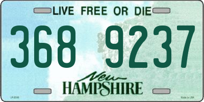 NH license plate 3689237
