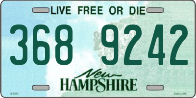 NH license plate 3689242