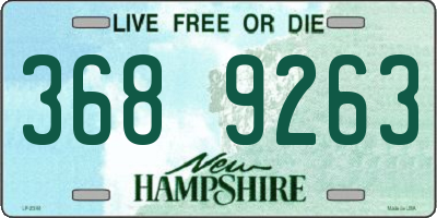 NH license plate 3689263