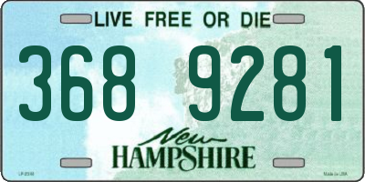 NH license plate 3689281