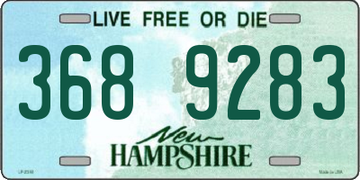 NH license plate 3689283