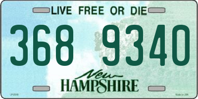 NH license plate 3689340