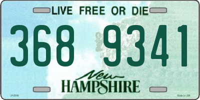 NH license plate 3689341