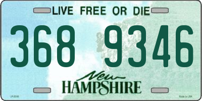 NH license plate 3689346