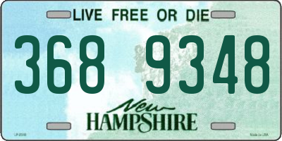 NH license plate 3689348