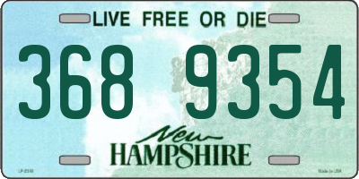 NH license plate 3689354