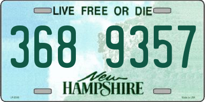 NH license plate 3689357