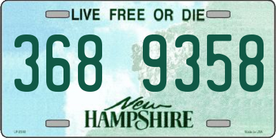 NH license plate 3689358