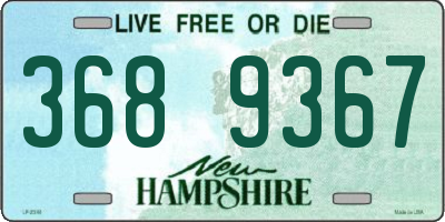 NH license plate 3689367