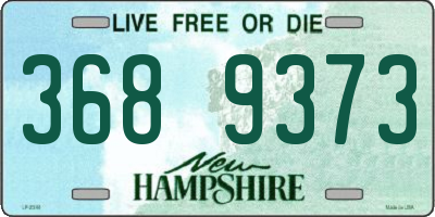 NH license plate 3689373