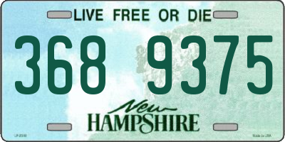 NH license plate 3689375