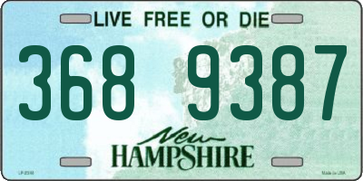 NH license plate 3689387