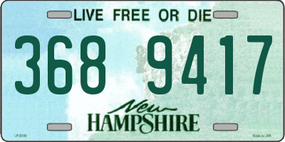NH license plate 3689417