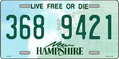 NH license plate 3689421