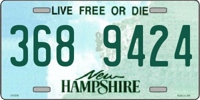 NH license plate 3689424