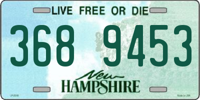 NH license plate 3689453