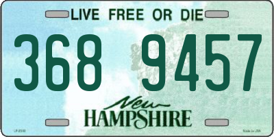 NH license plate 3689457