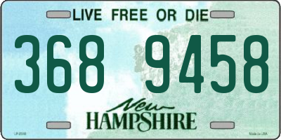 NH license plate 3689458