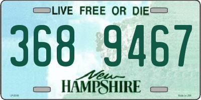 NH license plate 3689467