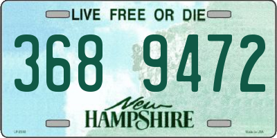 NH license plate 3689472