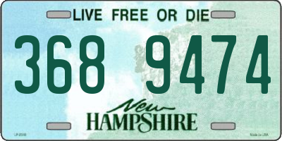 NH license plate 3689474