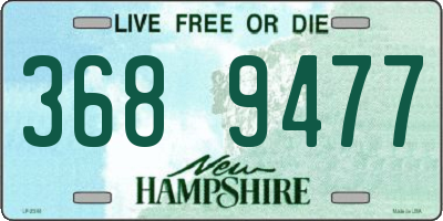NH license plate 3689477