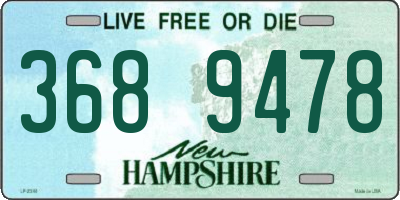 NH license plate 3689478