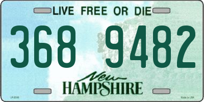 NH license plate 3689482