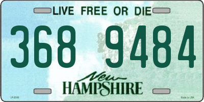 NH license plate 3689484