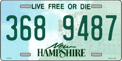 NH license plate 3689487