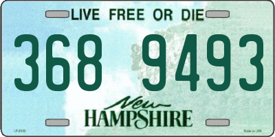 NH license plate 3689493
