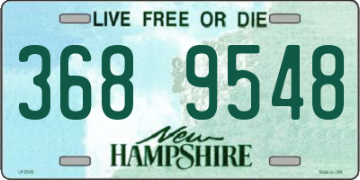 NH license plate 3689548