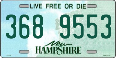 NH license plate 3689553