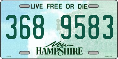 NH license plate 3689583
