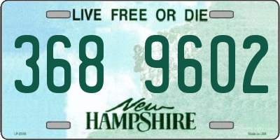 NH license plate 3689602