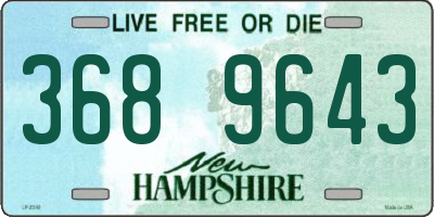 NH license plate 3689643