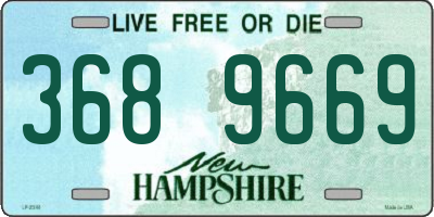 NH license plate 3689669