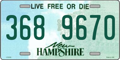 NH license plate 3689670