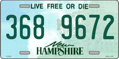 NH license plate 3689672
